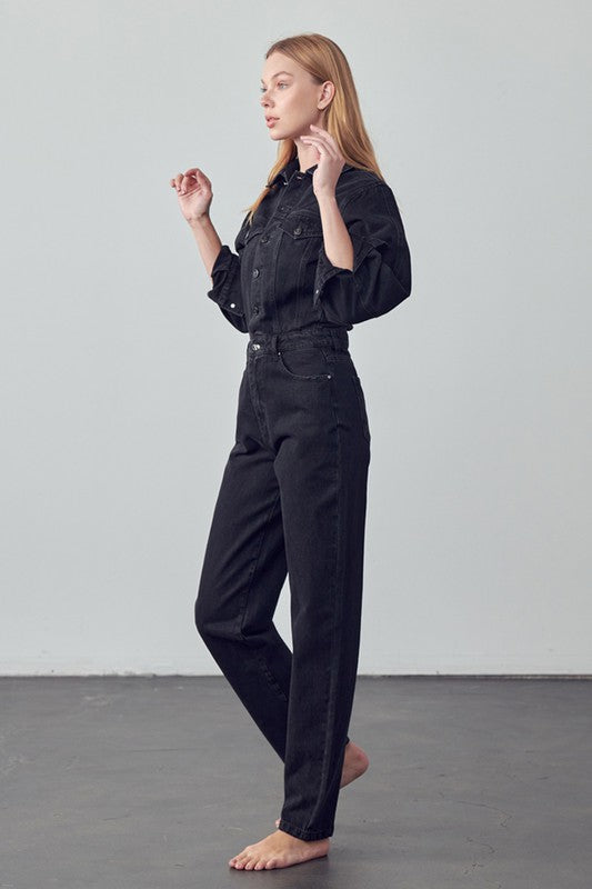 Insane Gene Balloon Sleeve Jumpsuit