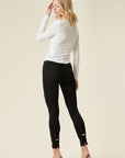 Vibrant M.i.U High Rise Distressed Skinny Jeans with a Raw Hem