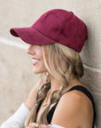 Faux Suede Boyfriend Ball Cap Hat - My Pampered Life Seattle