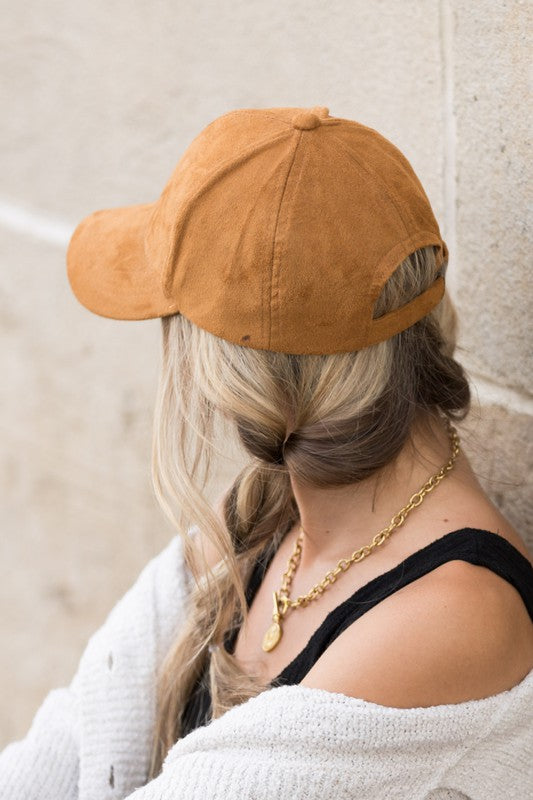 Suede Boyfriend Ball Cap Hat - Online Only