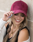 Faux Suede Boyfriend Ball Cap Hat - My Pampered Life Seattle