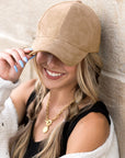 Suede Boyfriend Ball Cap Hat - Online Only