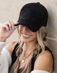 Suede Boyfriend Ball Cap Hat - Online Only