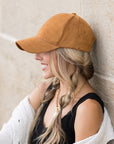 Faux Suede Boyfriend Ball Cap Hat - My Pampered Life Seattle