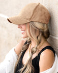 Suede Boyfriend Ball Cap Hat - Online Only