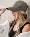 Faux Suede Boyfriend Ball Cap Hat - My Pampered Life Seattle