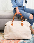 Sherpa Weekender Bag Soft Travel Getaway Tote - Online Only