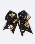 Gold Foil Halloween Large Bow Hair Clip Set