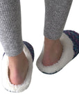 Mermaid Tail Purp - Women's Cozy Sherpa Slipper