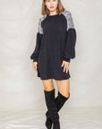 Plus Paisley Shoulder Accent Tunic Dress