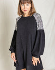 Plus Paisley Shoulder Accent Tunic Dress