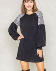 Plus Paisley Shoulder Accent Tunic Dress