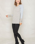 Solid Two Tone Raglan Tunic