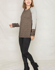 Solid Two Tone Raglan Tunic