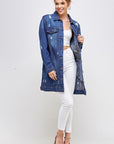 Blue Age Denim 3/4 Quarter Sleeve Distressed Jacket