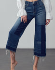 Denim Lab USA Mid Rise Crop Flare Jeans