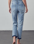 Denim Lab USA High Rise Double Waistband Released Hem Jeans