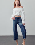 Insane Gene Mid-Rise Crop Flare Jeans