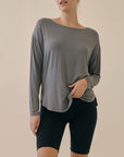 Fabina Bamboo Dolman Long Sleeve Top