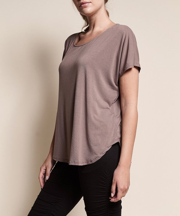 Fabina Bamboo Casual Dolman Sleeve Top