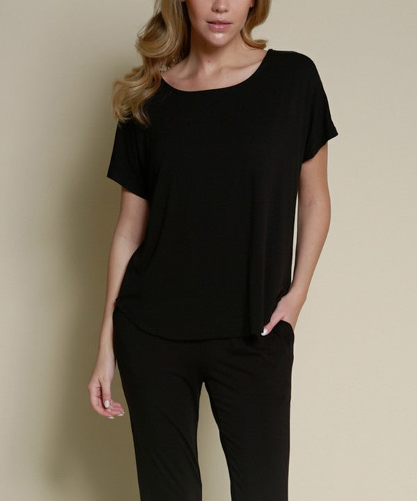 Fabina Bamboo Casual Dolman Sleeve Top