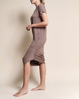 Fabina Bamboo Asymmetric Dolman Dress with Pockets