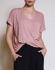 Fabina Bamboo Twist Front Dolman Top