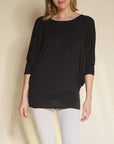 Fabina Bamboo Side Rouch Dolman Top