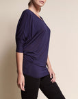 Fabina Bamboo Side Rouch Dolman Top