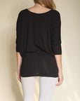 Fabina Bamboo Side Rouch Dolman Top