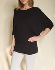 Fabina Bamboo Side Rouch Dolman Top