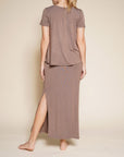 Fabina Bamboo Casual Long Skirt with Pockets