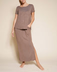 Fabina Bamboo Casual Long Skirt with Pockets