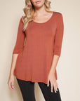 Fabina Bamboo Elbow Tunic Tee