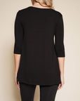 Fabina Bamboo Elbow Tunic Tee