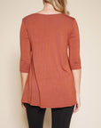 Fabina Bamboo Elbow Tunic Tee