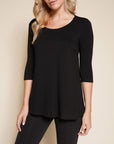 Fabina Bamboo Elbow Tunic Tee