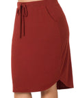 Zenana Plus Self-Tie Tulip Hem Skirt