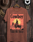 Cowboy Take Me Away Graphic Top - Online Only