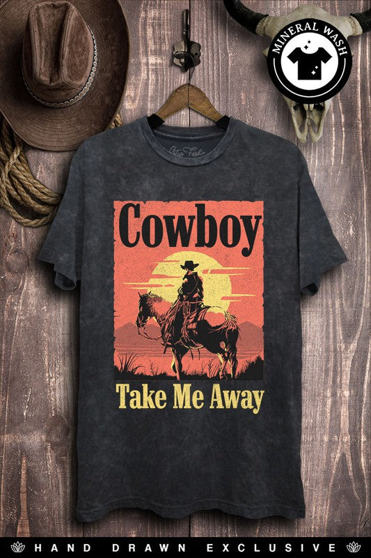 Cowboy Take Me Away Graphic Top - Online Only