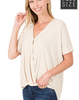 Zenana Plus Rayon Spandex Crepe Layered Top - My Pampered Life Seattle