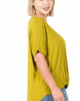 Zenana Plus Rayon Spandex Crepe Layered Top - Online Only