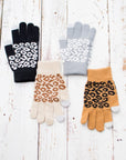 Leopard Stretch Touch Screen Gloves