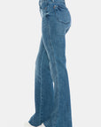 Judy Blue Full Size Tummy Control Cut Hem Flare Jeans