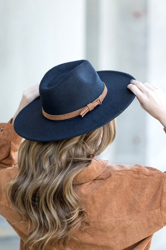 Wide Brim Panama Fedora Hat