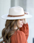 Wide Brim Panama Fedora Hat