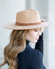 Wide Brim Panama Fedora Hat