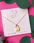 Scripted Notes Locket Initial Necklace