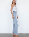 Denim Lab USA High Waist Ripped Loose Fit Jeans