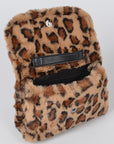 Leopard Print Top Handle Crossbody Bag